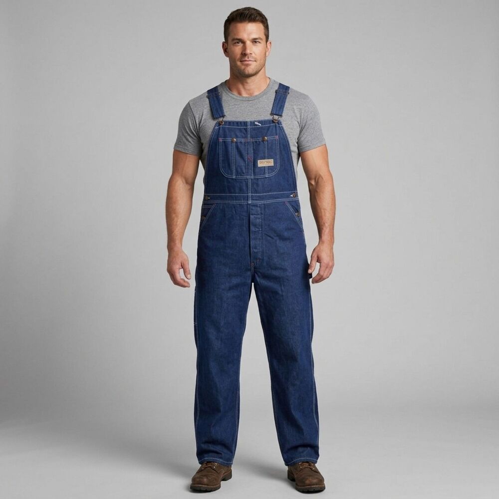 Vintage Big Mac Workwear Denim Bib Overalls Mens 45 Coveralls Jeans